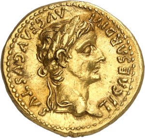 Tiberius (14-37). Aureus ND (14-17), Lyon.