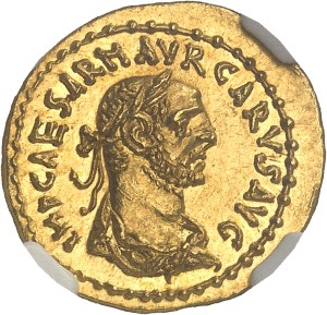 Carus (282-283). Aureus ND, Alexandria ?