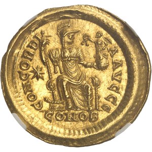 Théodose II (402-450). Solidus ND (403-408), Constantinople, 5e officine.