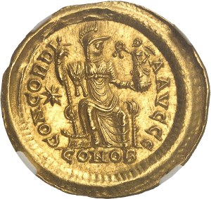 Theodosius II (402-450), Solidus ND (403-408), Constantinople, 5th officina.