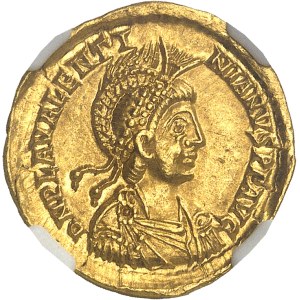 Valentinien III (425-455). Solidus pour le mariage de Valentinien III avec Licinia ND (hiver 437-438), Thessalonique.