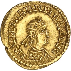 Suèves, monnayage pseudo-impérial. Trémissis au nom de Valentinien III ND (c.430-450), Gaule ?