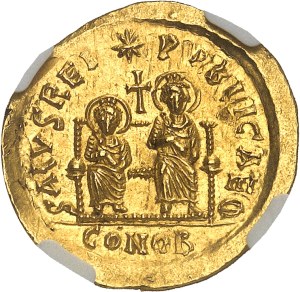 Leo II (January to November 474). Solidus with Zeno ND (474), Constantinople, 9th officina.
