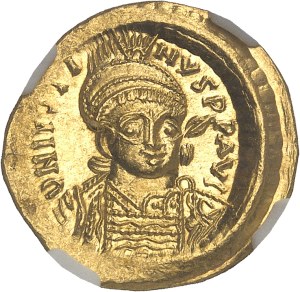 Justin I (518-527). Solidus ND (before 522), Constantinople, 1st dispensary.
