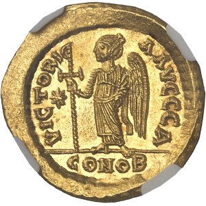 Justin Ier (518-527). Solidus ND (avant 522), Constantinople, 1ère officine.