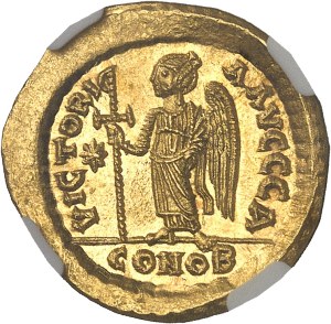 Justin I (518-527). Solidus ND (before 522), Constantinople, 1st dispensary.