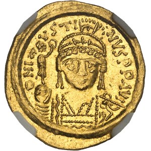 Justin II (565-578). Solidus ND, Constantinople, 2e officine.
