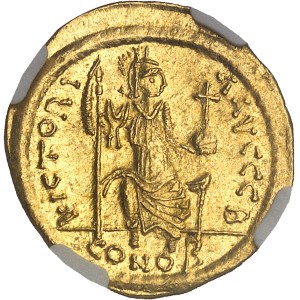 Justin II (565-578). Solidus ND, Constantinople, 2e officine.