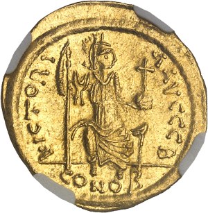 Justin II (565-578). Solidus ND, Constantinople, 2nd dispensary.