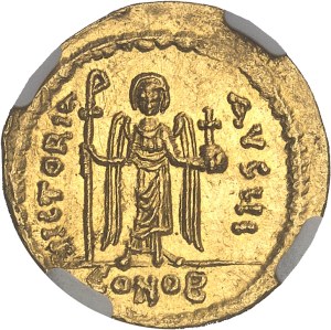 Phocas (602-610). Solidus ND, Constantinople, 10th dispensary.