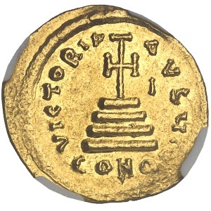 Héraclius et Héraclius Constantin (613-641). Solidus 2e type ND (613-616), Constantinople, 10e officine.