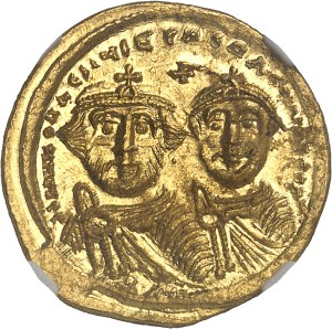 Heraclius and Heraclius Constantine (613-641). Solidus 2nd type ND (625-629), Constantinople, 5th officina.