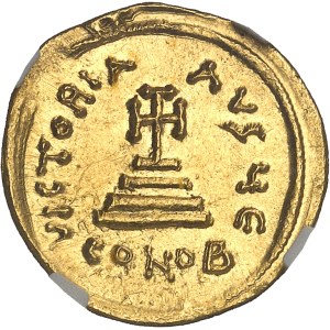 Héraclius et Héraclius Constantin (613-641). Solidus 2e type ND (625-629), Constantinople, 5e officine.