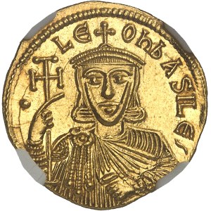 Léon V (813-820). Solidus, avec Constantin ND, Constantinople.