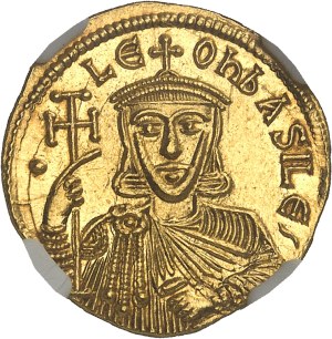 Leo V (813-820). Solidus, with Constantine ND, Constantinople.