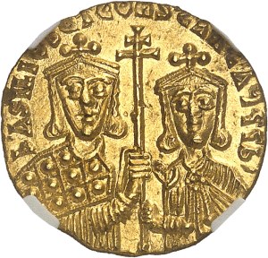 Basil I and Constantine (868-879). Solidus ND (868-877), Constantinople.