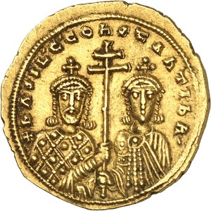 Basile II et Constantin VIII (976-1025). Histaménon nomisma, 2e type ND (977-989), Constantinople.
