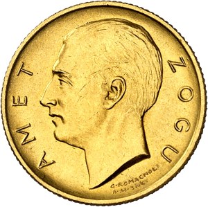 Ahmed Zogu, president (1925-1928). 20 franga 1927, R, Rome.