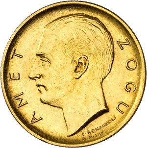 Ahmed Zogu, president (1925-1928). 10 franga ari 1927, R, Rome.