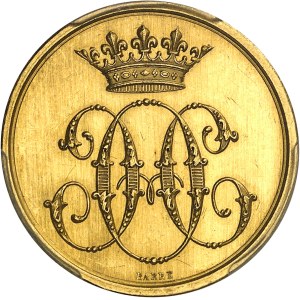 Second Empire / Napoléon III (1852-1870). Jeton d’Or du Conseil des domaines de Monsieur le Duc d’Aumale, ancien gouverneur d’Algérie ND (1860-1879), Paris.