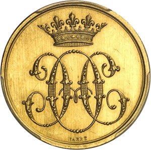 Second Empire / Napoleon III (1852-1870). Jeton d'Or du Conseil des domaines de Monsieur le Duc d'Aumale, ancien gouverneur d'Algérie ND (1860-1879), Paris.