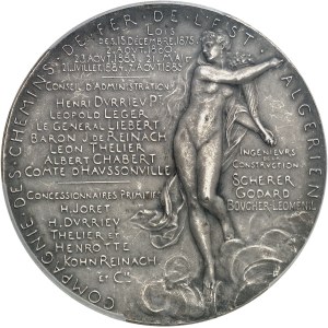 IIIe République (1870-1940). Médaille, ouverture de la ligne Alger-Constantine, par O. Roty, Frappe spéciale (SP) 1886, Paris.