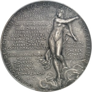 IIIe République (1870-1940). Medal, opening of the Algiers-Constantine line, by O. Roty, Frappe spéciale (SP) 1886, Paris.