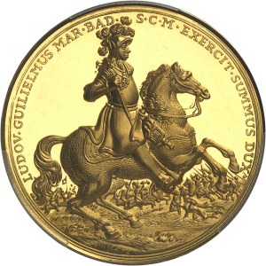 Baden, Louis Wilhelm (1677-1707). Medal, 20 ducats, 300th anniversary of Margrave Ludwig Wilhelm and the Peace of Rastatt, Special strike (SP) 1955.