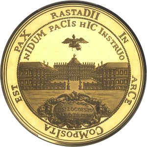 Baden, Louis Wilhelm (1677-1707). Medal, 20 ducats, 300th anniversary of Margrave Ludwig Wilhelm and the Peace of Rastatt, Special strike (SP) 1955.