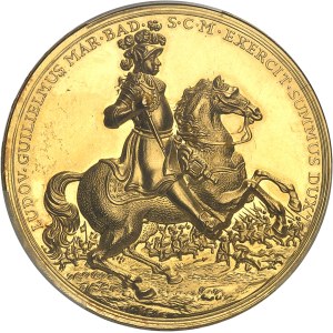 Bade, Louis Guillaume (1677-1707). Médaille au module de 20 ducats, 300e anniversaire du margrave Louis Guillaume et de la Paix de Rastatt, Frappe spéciale (SP) 1955.