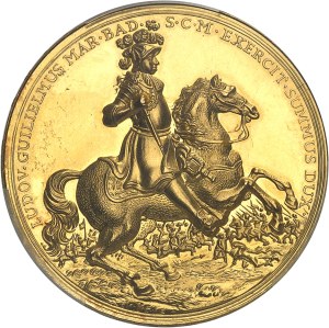 Baden, Louis Wilhelm (1677-1707). Medal, 20 ducats, 300th anniversary of Margrave Ludwig Wilhelm and the Peace of Rastatt, Special strike (SP) 1955.