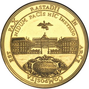 Bade, Louis Guillaume (1677-1707). Médaille au module de 20 ducats, 300e anniversaire du margrave Louis Guillaume et de la Paix de Rastatt, Flan bruni (PROOF) 1955.