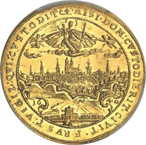 Bavaria, Maximilian I, Duke then Elector (1597-1651). 5 ducats, new fortifications of Munich, with date divided at bottom 1640, Munich.