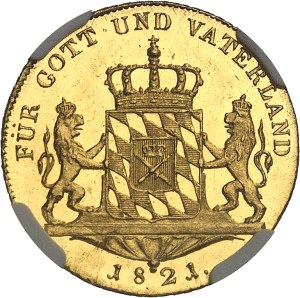 Bavaria, Maximilian I (IV) Joseph (1799-1806-1825). Ducat, burnished flan (PROOFLIKE) 1821, Munich.