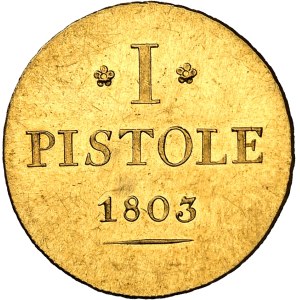 Brunswick-Lünebourg-Calenberg-Hanovre, Georges III (1760-1820). 1 pistole 1803, C, Clausthal.