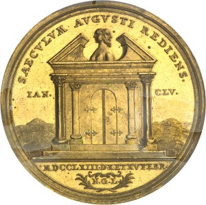 Hamburg (imperial city of). Portugalöser in the module of 10 ducats, Peace of Versailles and Treaty of Hubertsburg, by J. L. Œxlein, Special strike (SP) 1763.