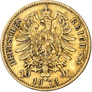 Hambourg (ville impériale de). 10 mark, 1er type 1873, B, Hanovre.