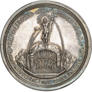Heilbronn (ville d’Empire de). Médaille, deuxième centenaire de la Réforme, par P. H. Müller 1717, Nuremberg.