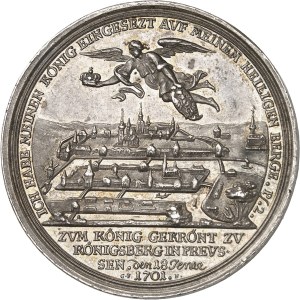 Prussia, Frederick I (1701-1713). Medal, coronation of Frederick I, King in Prussia, by himself in Königsberg on January 18, 1701, by G. Hautsch and G. F. Nürnberger 1701.