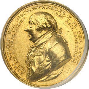 Prussia, Frederick William III (1797-1840). Gold Medal, Hans Rudolf von Bischoffwerder by Loos 1797, Berlin.