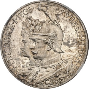 Prussia, Wilhelm II (1888-1918). 5 (fünf) commemorative marks, bicentenary of the Kingdom of Prussia 1901, A, Berlin.