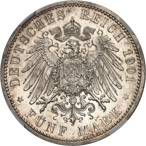 Prussia, Wilhelm II (1888-1918). 5 (fünf) commemorative marks, bicentenary of the Kingdom of Prussia 1901, A, Berlin.