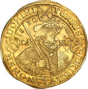 Saxony, John George I (1615-1656). 10 ducats, centenary of the Augsburg Confession 1630, Dresden.
