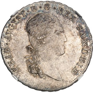 Saxe, Frédéric-Auguste Ier (1806-1827). 2/3 de thaler 1817 IGS, Dresde.