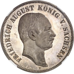 Saxe, Frédéric Auguste III (1904-1918). 5 (fünf) mark, Flan bruni (PROOF) 1914, E, Muldenhutten.