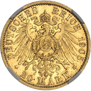 Saxe-Coburg-Gotha, Charles-Édouard (1900-1918). 20 mark 1905, A, Berlin.