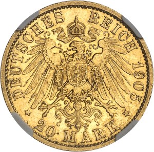 Saxe-Coburg-Gotha, Charles-Édouard (1900-1918). 20 mark 1905, A, Berlin.