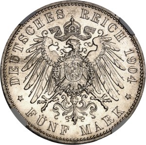 Schaumbourg-Lippe, Georges (1893-1911). 5 (fünf) mark 1904, A, Berlin.
