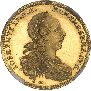 Schwäbisch Hall (ville libre de). Ducat au nom de l’Empereur Joseph II, aspect Flan bruni (PROOFLIKE) 1777 K-R, N, Nuremberg.