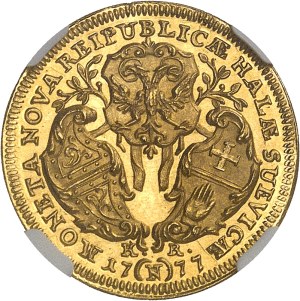 Schwäbisch Hall (free city of). Ducat in the name of Emperor Joseph II, aspect Flan bruni (PROOFLIKE) 1777 K-R, N, Nuremberg.